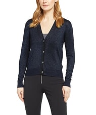 JOHN RICHMOND PEACEFUL Cardigan lurex con bottoni blue navy - Maglie Donna - 1
