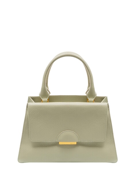 COCCINELLE TALEA Borsa a cartelletta in pelle con tracolla celadon green - Borse Donna