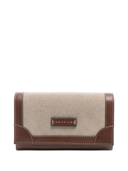 THE BRIDGE AUSTER  Portafoglio Donna naturale/marrone abb. oro - Portafogli Donna