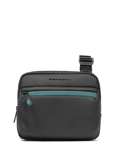 PIQUADRO CORNER SPECIALE GOMMATO Borsello idrorepellente Nero - Tracolle Uomo