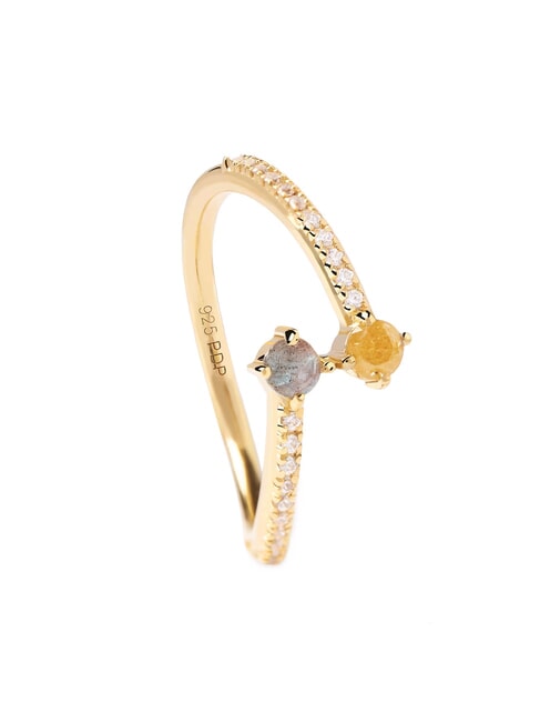 PDPAOLA JUNO Anello con pietre placcato oro oro - Anelli