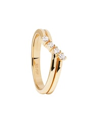 PDPAOLA THE NEW ESSENTIALS ANNA Anello con zirconi placcato oro - Anelli