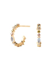 PDPAOLA COLOR LOTUS MINI Orecchini a cerchio piccoli con pietre oro - Orecchini - 1