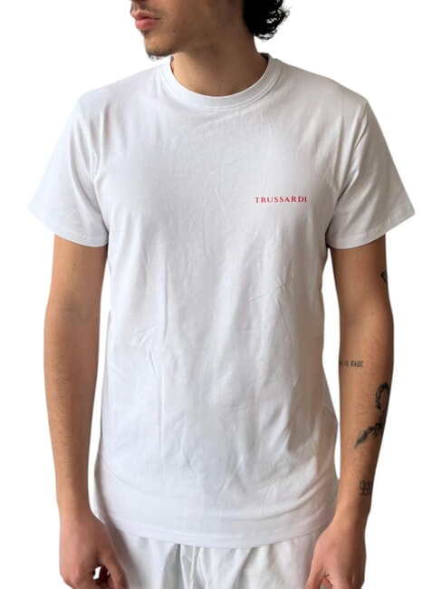 TRUSSARDI BRUSH  T-shirt a maniche corte white - T-shirt Uomo