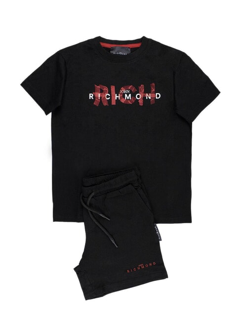 JOHN RICHMOND VALIMA T-Shirt + Bermuda black - Tute bambini