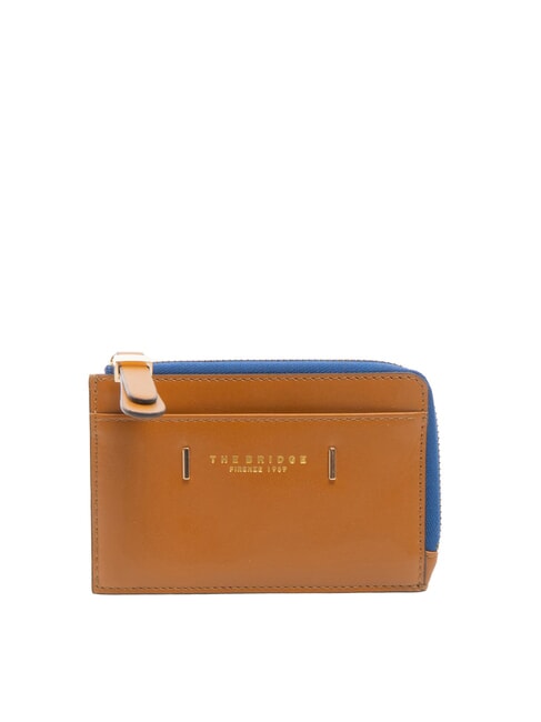 THE BRIDGE CHIARA  Portafoglio piatto in pelle cognac/oro - Portafogli Donna