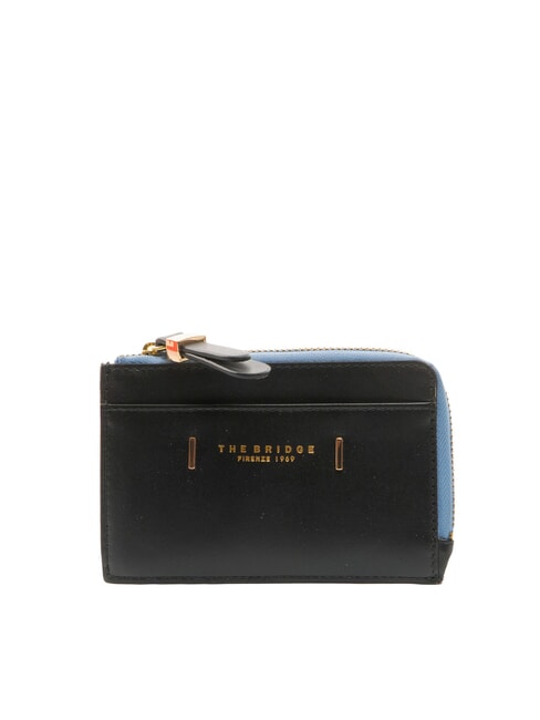 THE BRIDGE CHIARA  Portafoglio piatto in pelle Nero Oro - Portafogli Donna