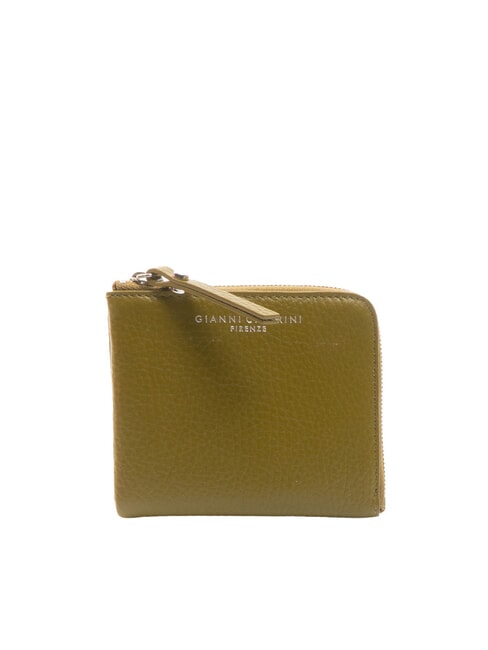 GIANNI CHIARINI WALLETS GRAIN Portafoglio mini piatto moss - Portafogli Donna