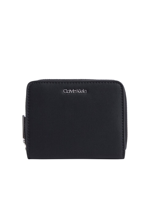 CALVIN KLEIN CK MUST Portafoglio medio zip around na black - Portafogli Donna