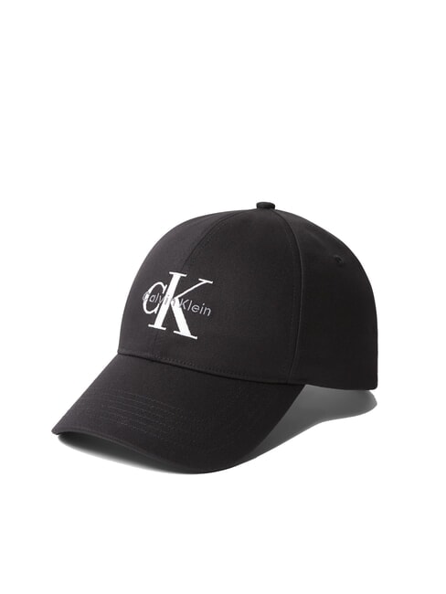 CALVIN KLEIN CKJ MONO LOGO Cappello modello baseball in cotone na black - Cappelli