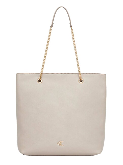 CALVIN KLEIN CKJ MINIMAL MONOGRAM Borsa shopping manici catena chateau - Borse Donna