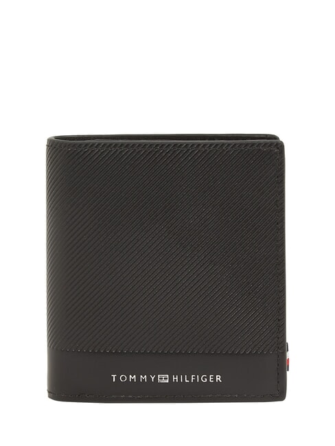 TOMMY HILFIGER TH FOUNDATION Portafoglio in pelle black - Portafogli Uomo