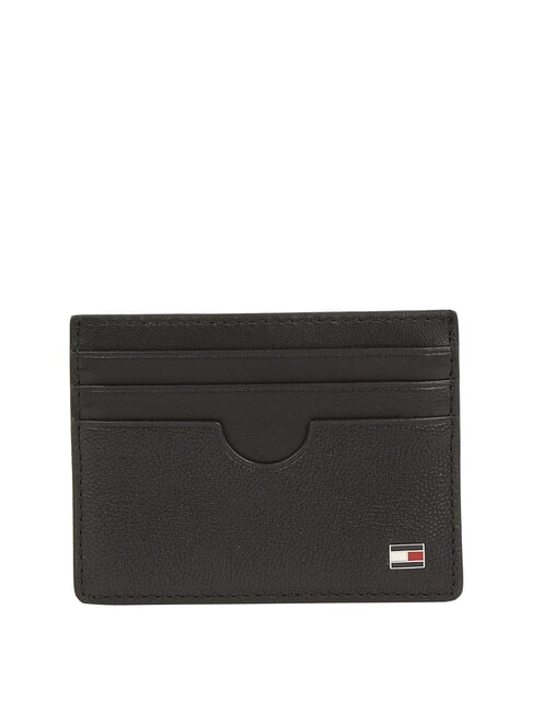 TOMMY HILFIGER TH FLAG  Portacard piatto in pelle black - Portafogli Uomo