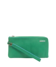 PIQUADRO CAMPIONARIO -  BLUE SQUARE Pochette in pelle con polsierina verde/blusquare - Borse Donna - 1