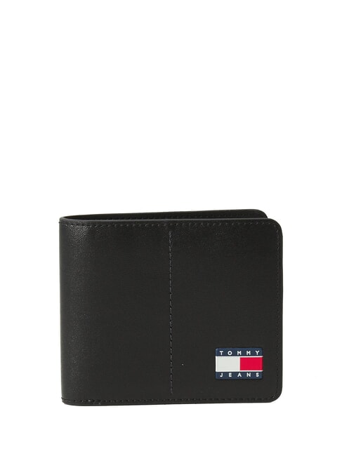 TOMMY HILFIGER TJM HERITAGE LEATHER Portafoglio eco black - Portafogli Uomo