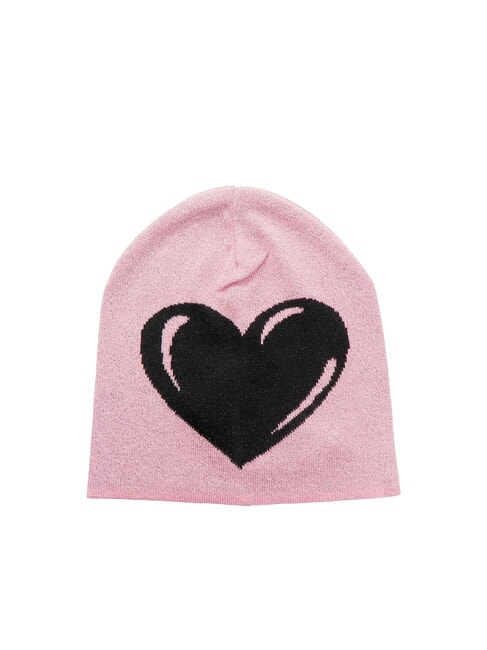 MOSCHINO CUORE Berretto maglia lurex rosa - Cappelli