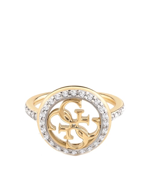 GUESS LIFE IN 4G Anello con logo e cristalli yellow gold - Anelli