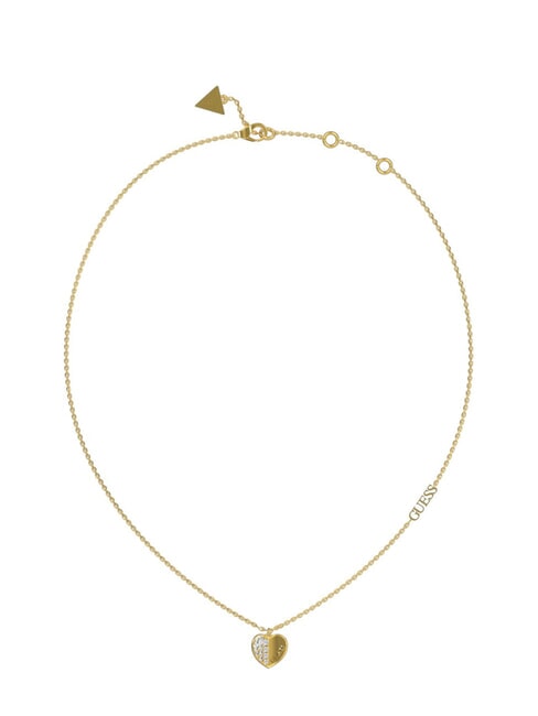 GUESS LOVELY Collana con charm cuore e zirconi yellow gold - Collane