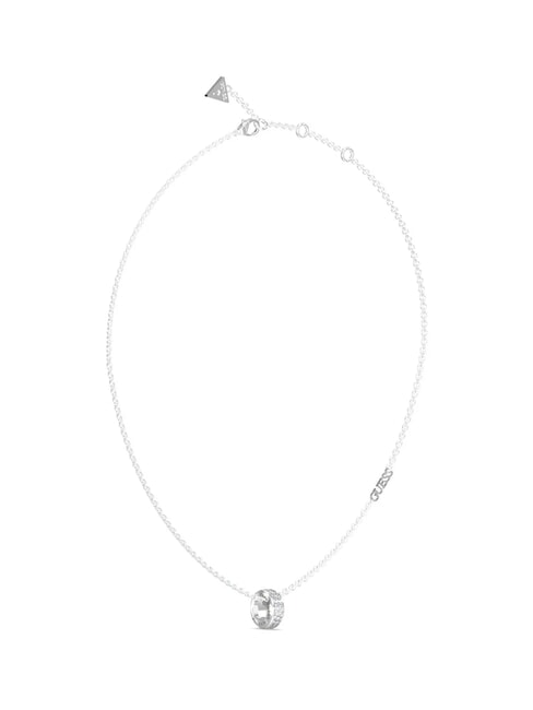 GUESS ROLLING HEARTS Collana con charm con zirconi SILVER - Collane