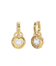 GUESS ROLLING HEARTS Orecchini a cerchio con charm cuore - Orecchini
