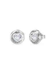 GUESS ROLLING HEARTS Orecchini con cuore incastonato - Orecchini