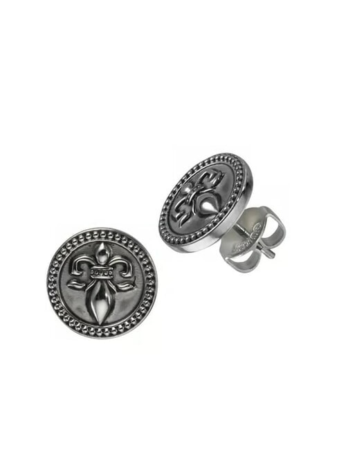 GUESS KNIGHT FLOWER Orecchini effetto anticato SILVER - Orecchini