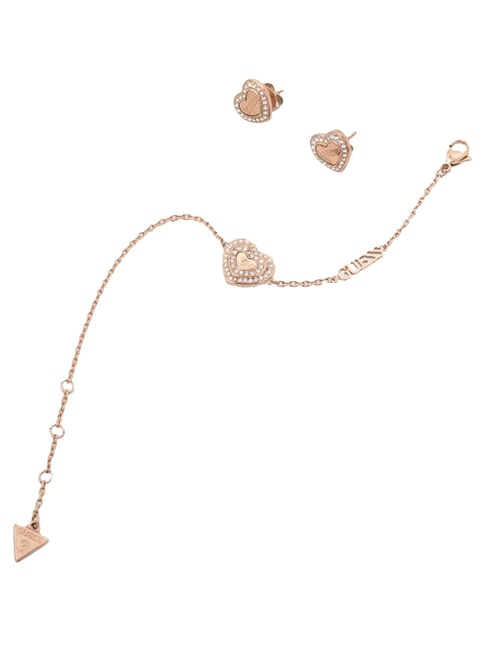 GUESS AMAMI GIFT BOX Bracciale + orecchini ROSE GOLD - Orecchini