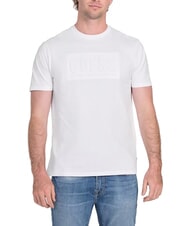 GUESS BSC EMBOSSED LOGO T-shirt con stampa in rilievo purwhite - T-shirt Uomo - 1