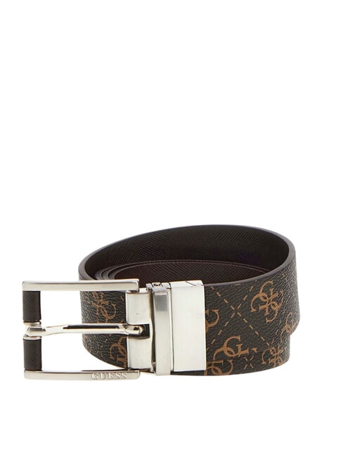cintura uomo GUESS milano cintura regolabile e reversibile h 3,5 BROWN OCHRE MUL