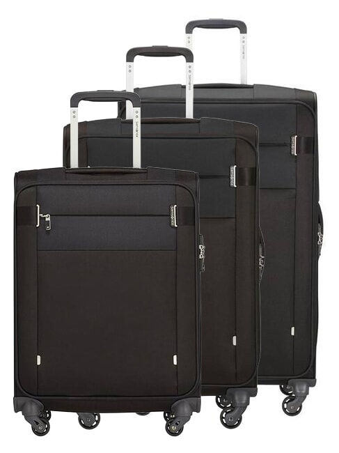 SAMSONITE SET CITYBEAT  Bagaglio a mano + medio + grande NERO - Set Trolley
