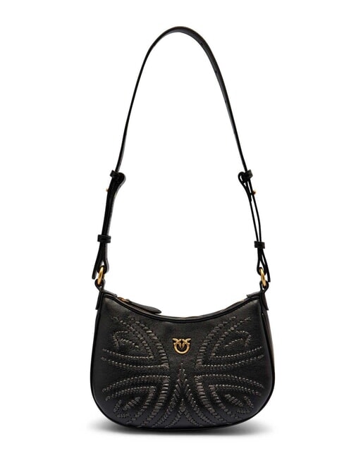 PINKO HALF MOON BABY Borsa a spalla nero-antique gold - Borse Donna