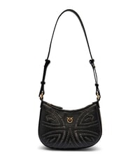 PINKO HALF MOON BABY Borsa a spalla nero-antique gold - Borse Donna - 1