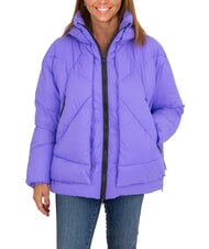 CANADIAN EUGENIE Piumino satin corto con cappuccio purple opulence - Piumini Donna - 1