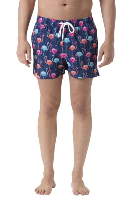 SUN68 BIG PRINT Costume uomo da mare navy blue/azzurro - Costumi da bagno Uomo