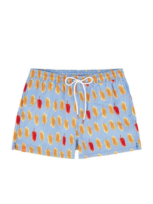 SUN68 BIG PRINT Costume uomo da mare blue/bianco - Costumi da bagno Uomo