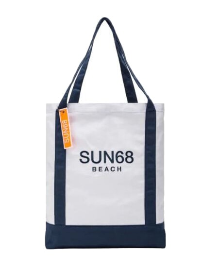 SUN68 CABARDINE Borsa mare in canvas bianco - Borse Donna
