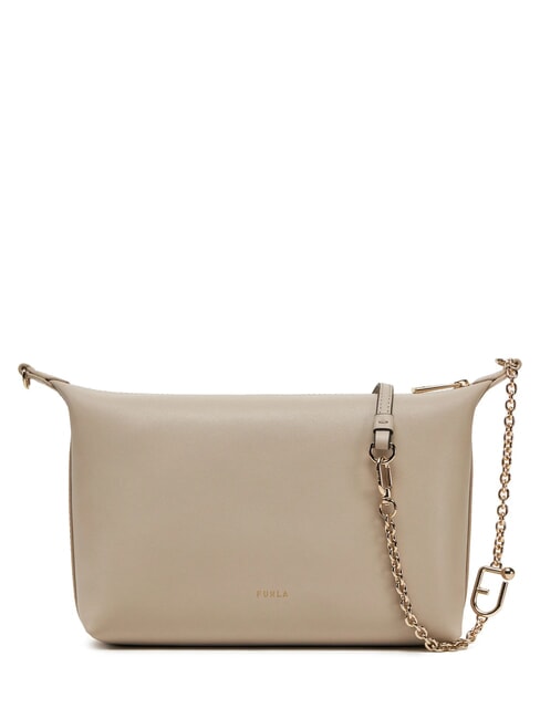 FURLA NUVOLA Borsa mini in pelle a tracolla vaniglia - Borse Donna