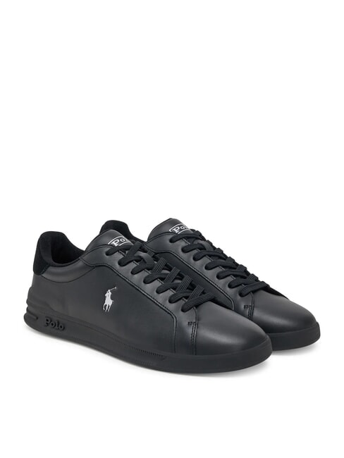 RALPH LAUREN HERITAGE COURT II  Sneakers in pelle black/soft grey pp - Scarpe Unisex