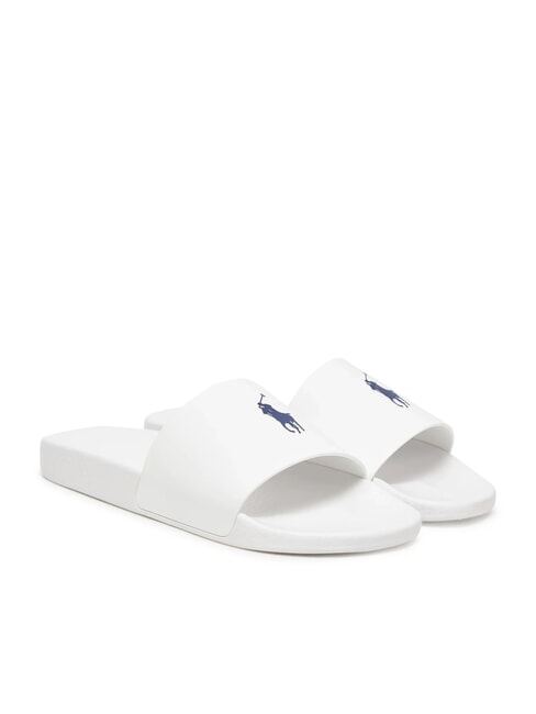RALPH LAUREN POLO SLIDE Ciabatte ceramic white - Scarpe Unisex