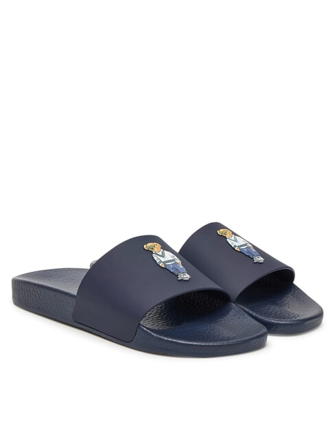 RALPH LAUREN POLO SLIDE Ciabatte heritage bear - navy - Scarpe Unisex
