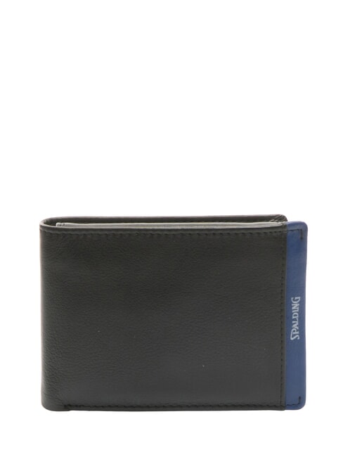 SPALDING STRIPE Portafoglio in pelle con flap black/navy - Portafogli Uomo