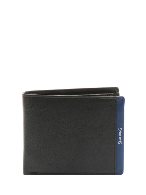 SPALDING SNAP  Portafoglio in pelle con portamonete black/navy - Portafogli Uomo