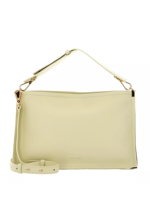 COCCINELLE SNIP Borsa a spalla in pelle martellata lime was/pow.pi - Borse Donna