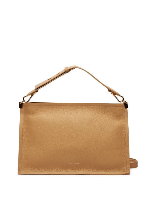 COCCINELLE SNIP Borsa a spalla in pelle martellata fre.beige/sunri - Borse Donna
