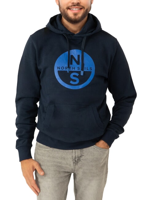 NORTH SAILS BASIC Felpa stampa logo con cappuccio combo 1 - Felpe Uomo