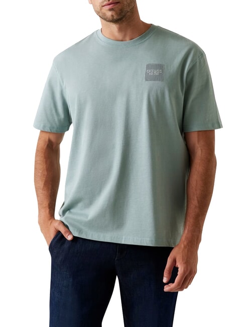 GUESS PATCH AT CHEST  T-Shirt in cotone full grey - T-shirt Uomo