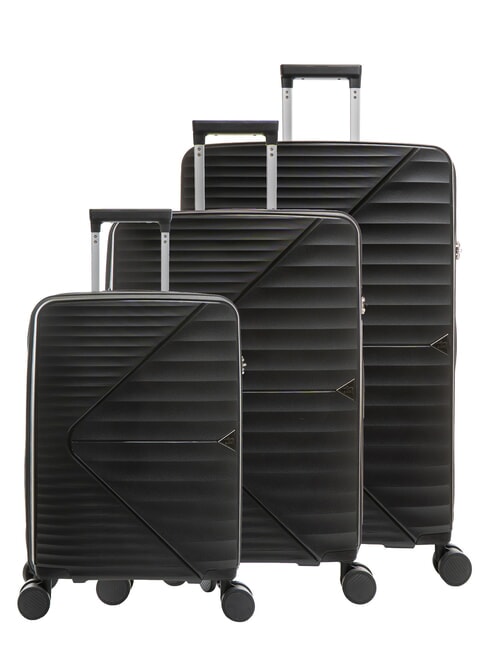 LESAC AIR FLOW Set 3 trolley: cabin, medio e grande espandibili black - Set Trolley