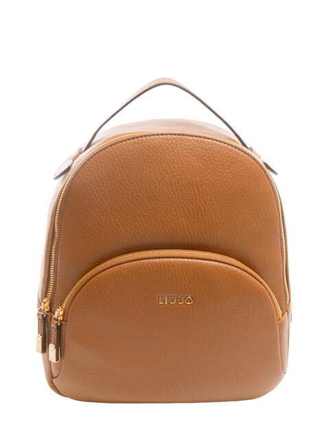LIUJO MANHATTAN Zaino medio tondo con tasca ginger bread - Borse Donna
