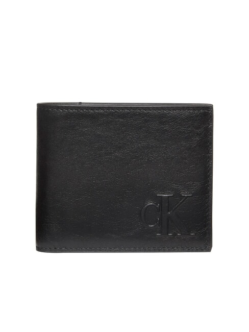 CALVIN KLEIN SCULPTED IMPRESSION Portafoglio in pelle 8cc na black - Portafogli Uomo