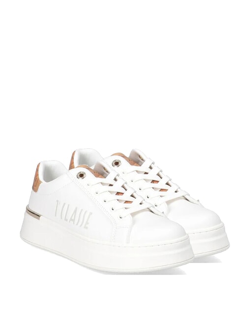 ALVIERO MARTINI PRIMA CLASSE GEO JR Sneakers alte logo laterale Bianco/Geo Beige - Scarpe Donna